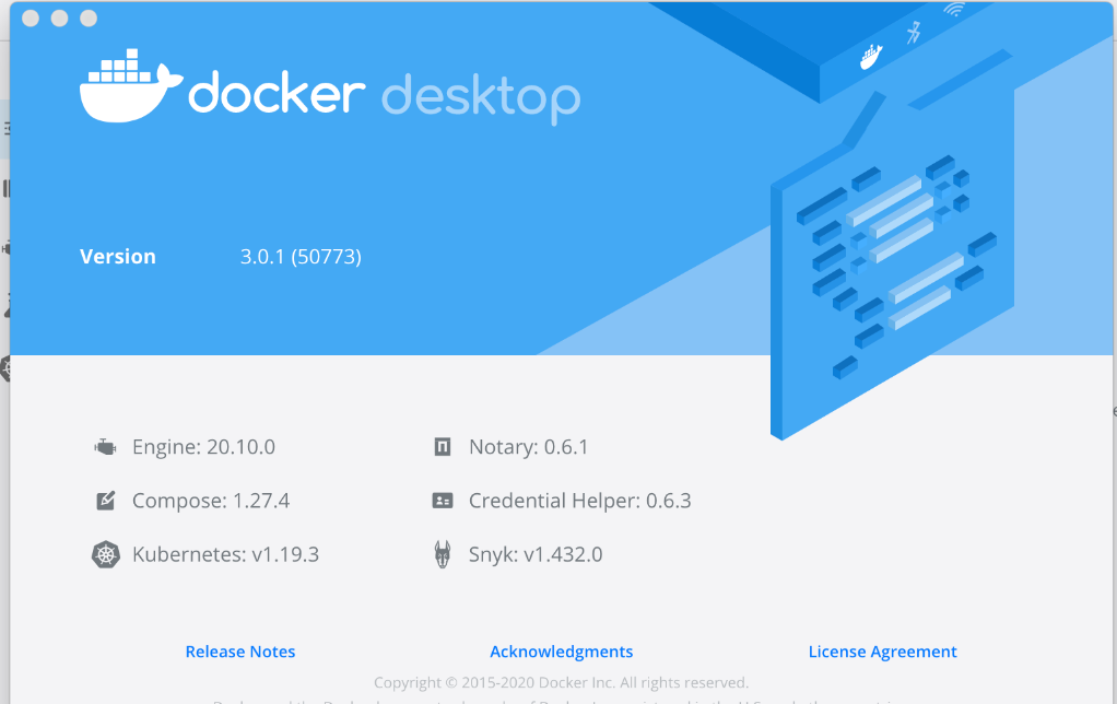 Docker Desktop v3.0
